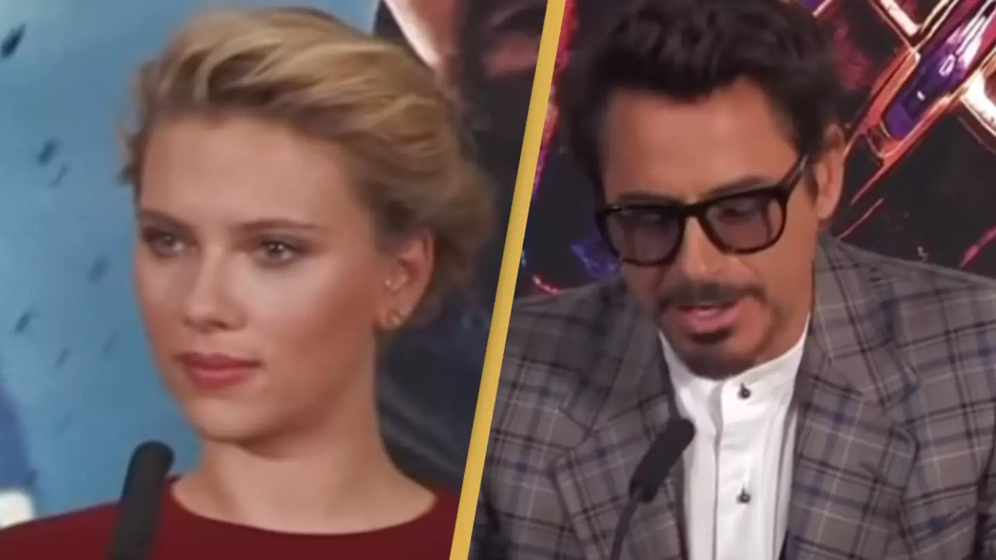 Robert Downey Jr stepped in when reporter asked Scarlett Johansson question about her diet