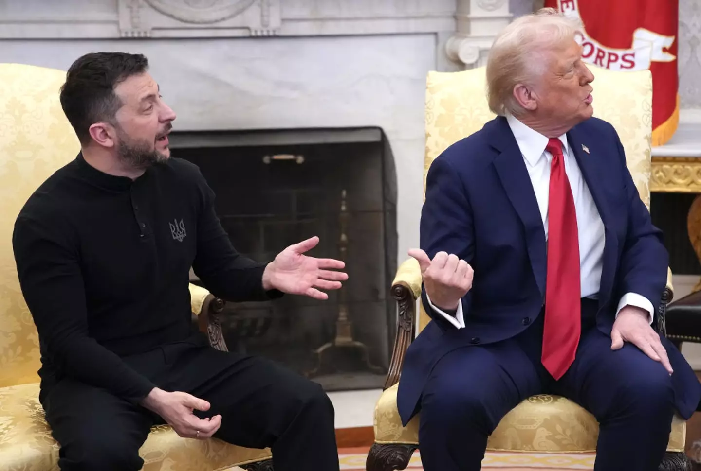 Zelenskyy's outfit during his last White House meeting back in February (Andrew Harnik/Getty Images)