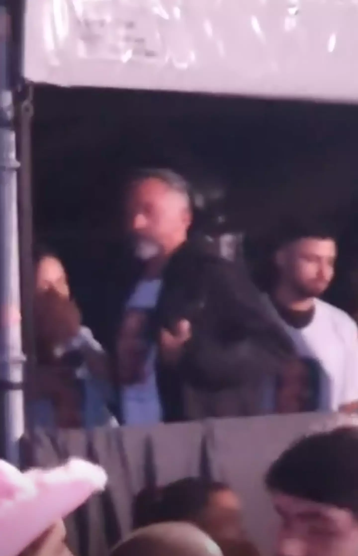 Ana Clara Benevides Machado's family in the crowd at the show.