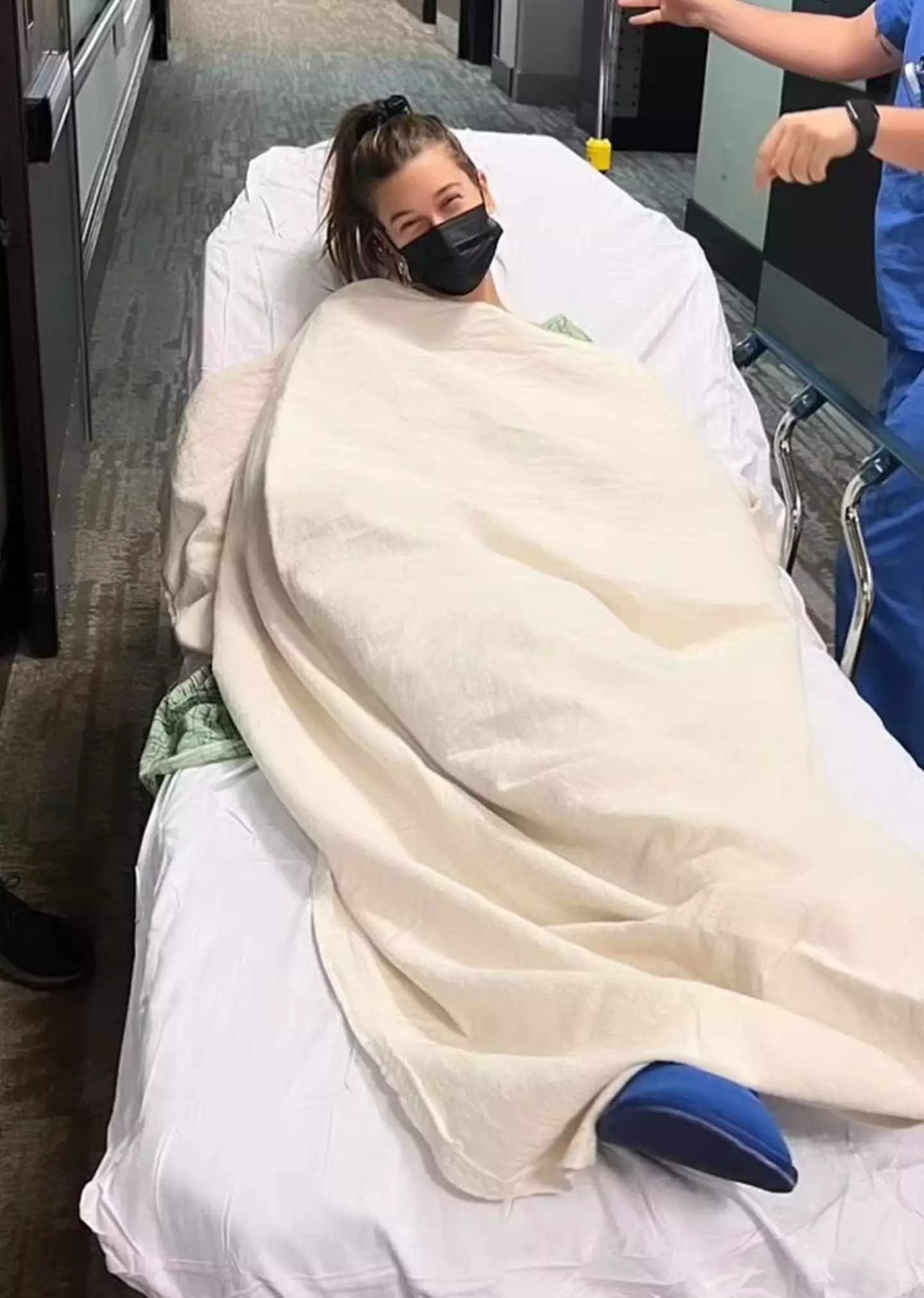 Hailey Bieber shared pictures from her time in hospital.