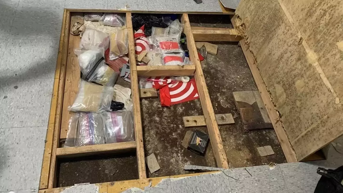 Drugs were found hidden under a trapdoor at the nursery.