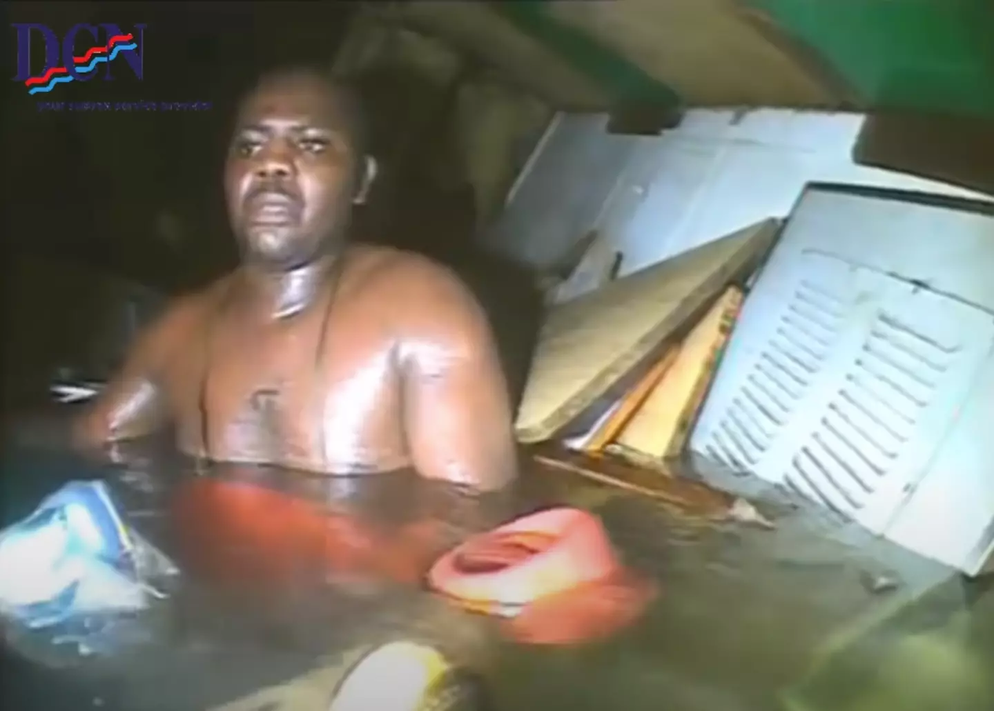 Harrison spent 60 hours in the tiny air chamber (DNC Diving)