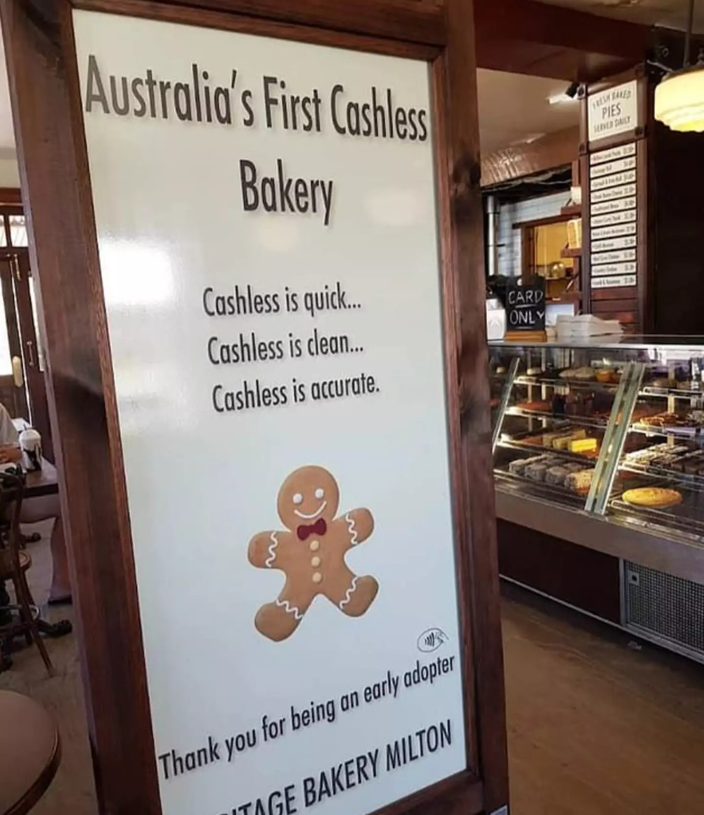 The bakery's sign has been divisive, to say the least.
