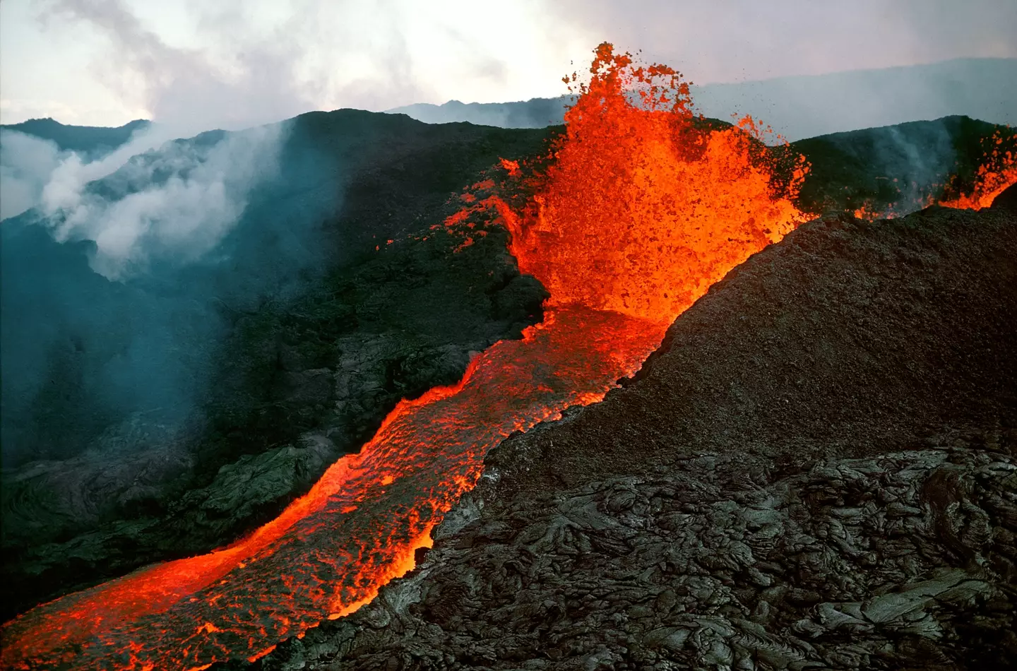The volcano last erupted in 1984.