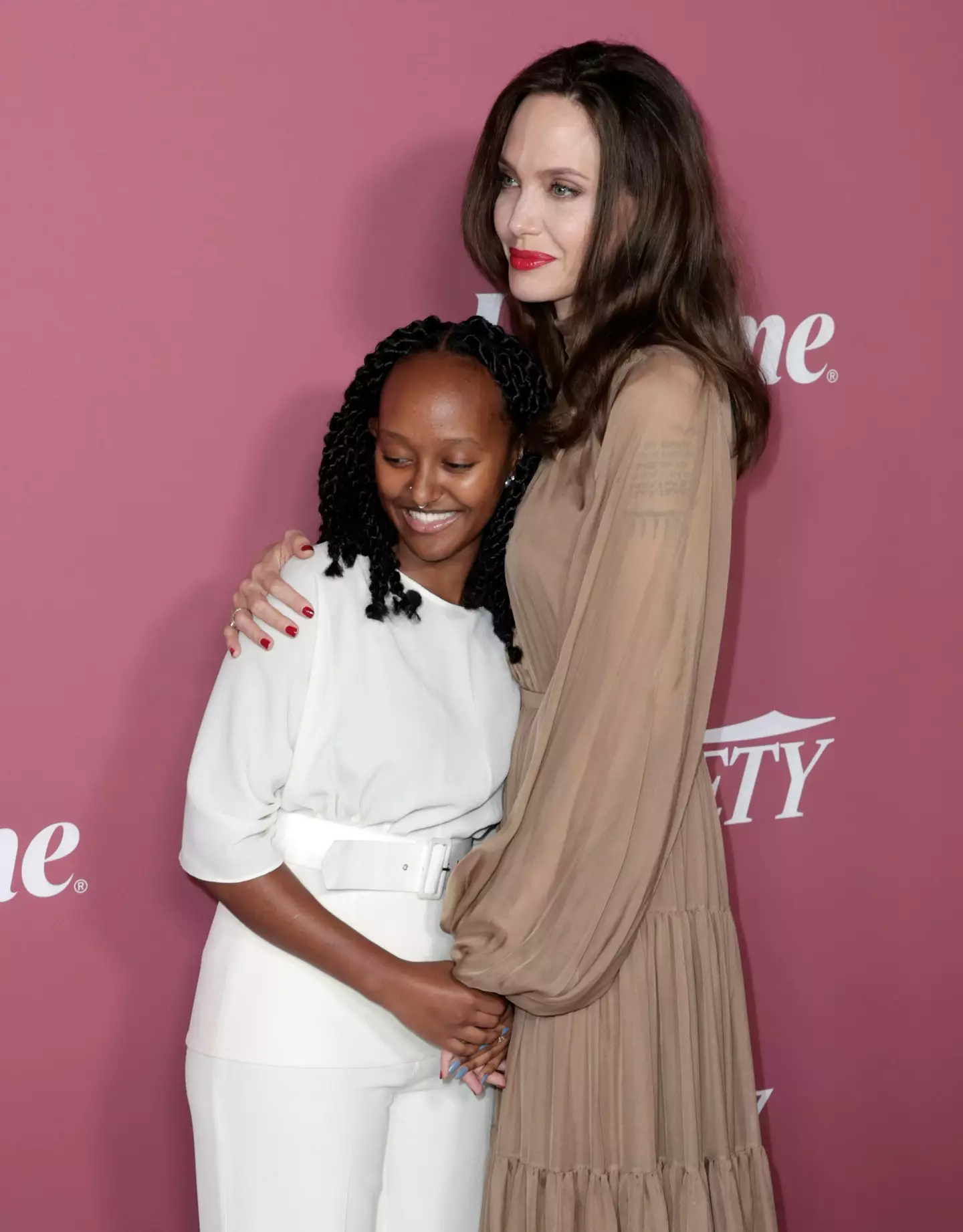 Angelina Jolie with her daughter Zahara Marley.
