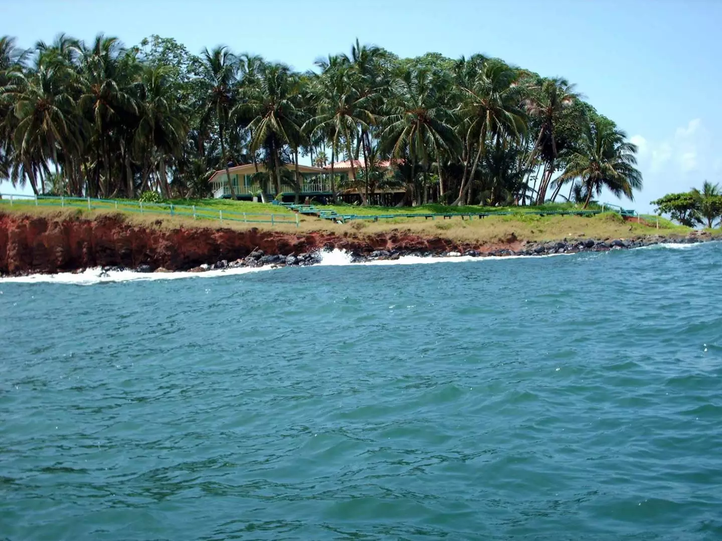 Here's the house on the island.