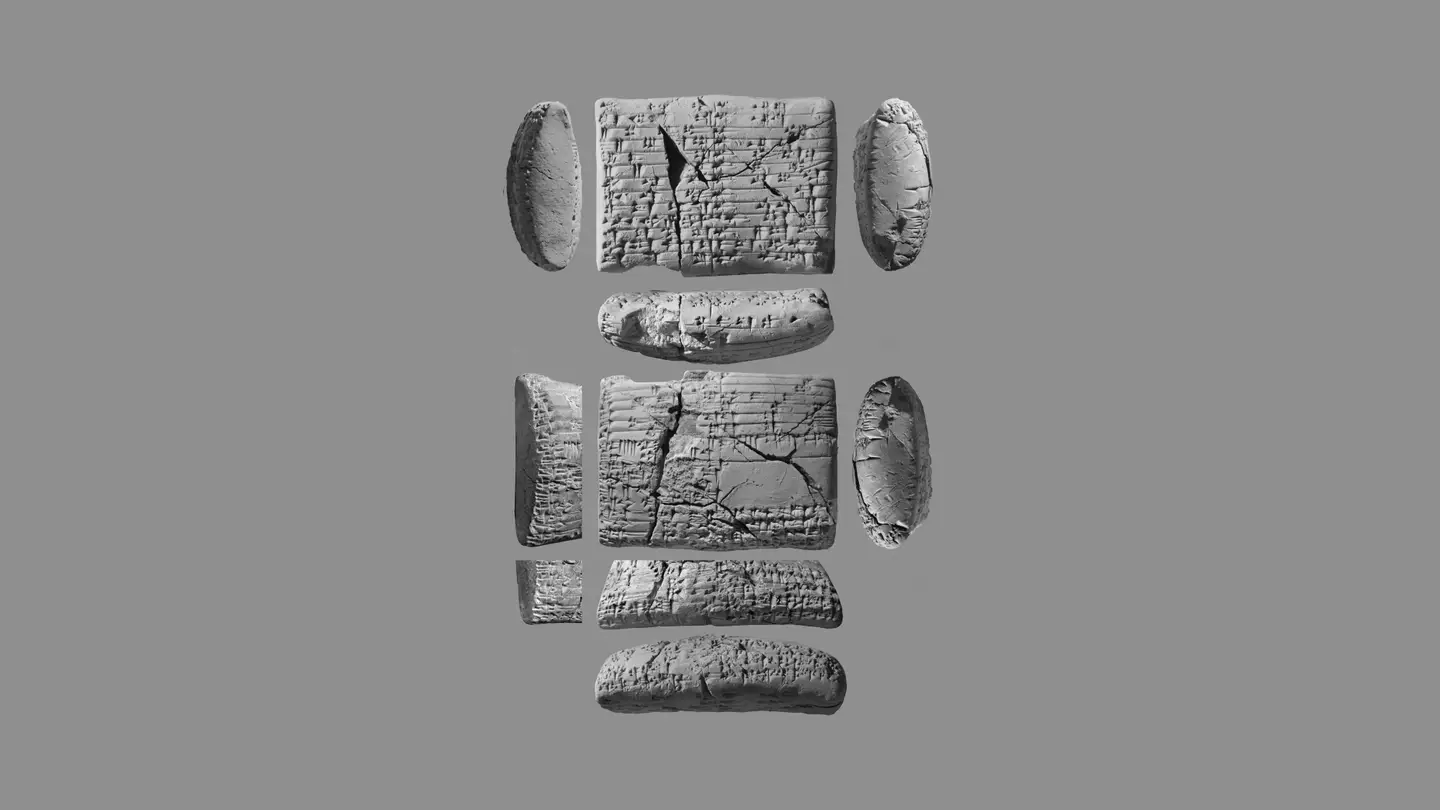 Different views of the two tablets which may just have uncovered an entire language once thought to have been lost.