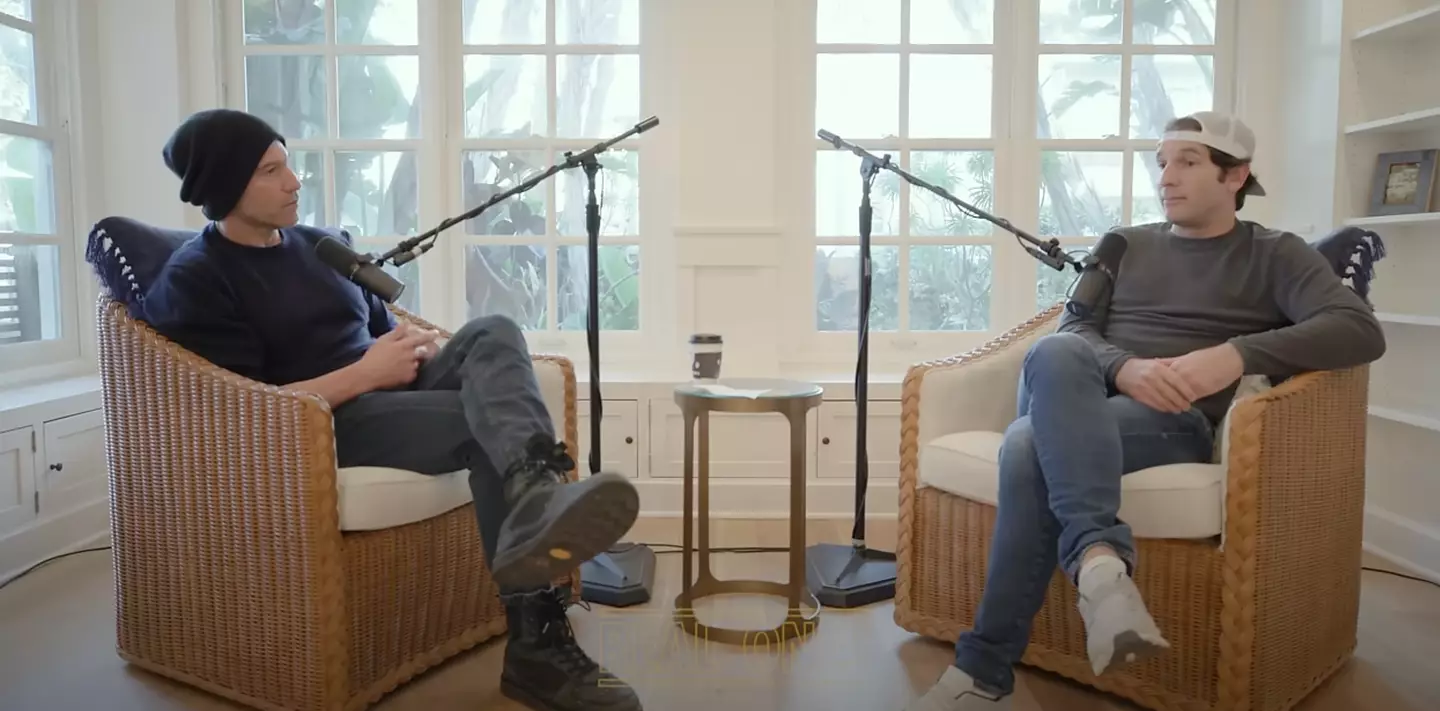 Jon with brother Nick on his REAL ONES podcast (YouTube/ REAL ONES with Jon Bernthal)