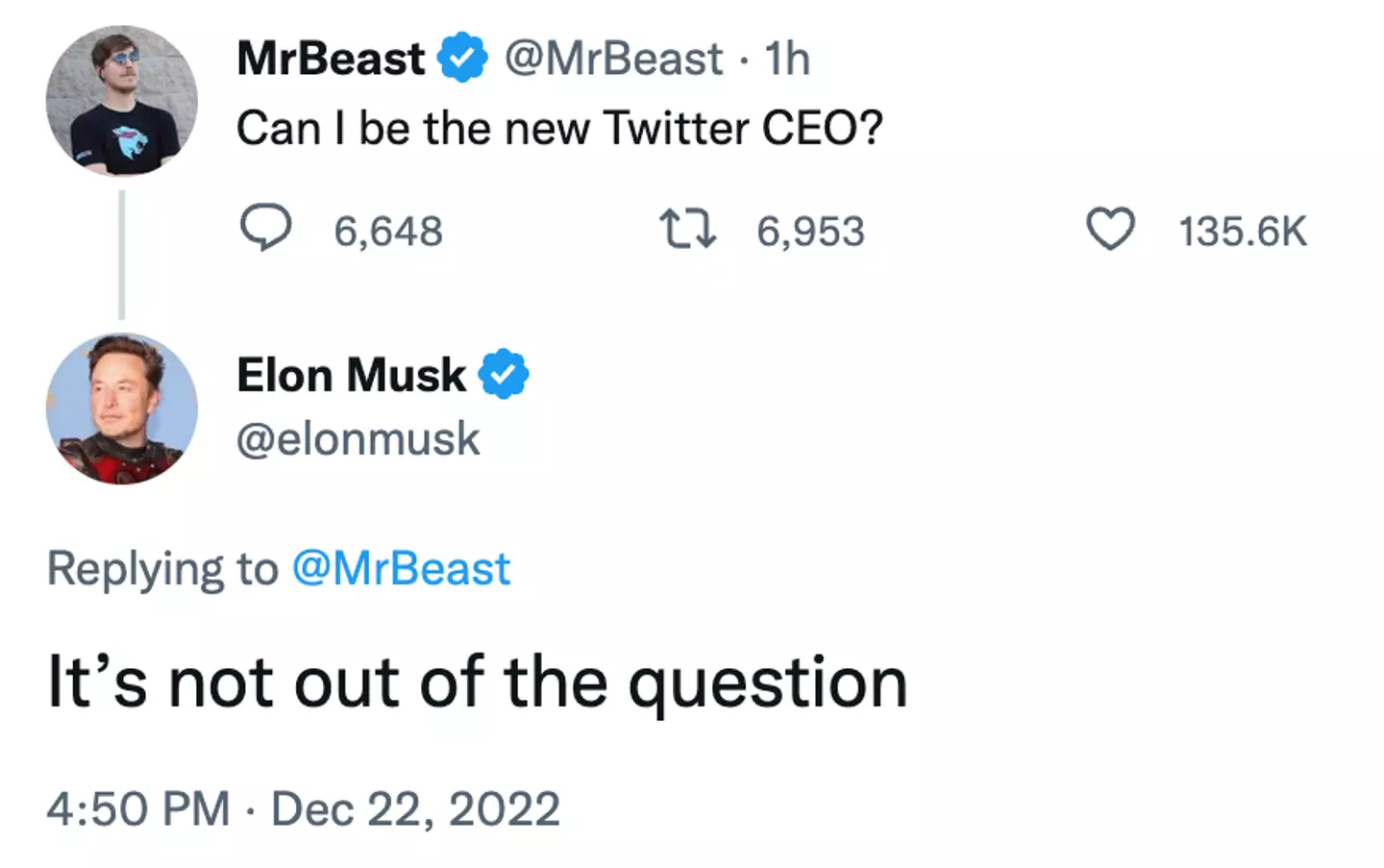 MrBeast has thrown his hat in the ring.
