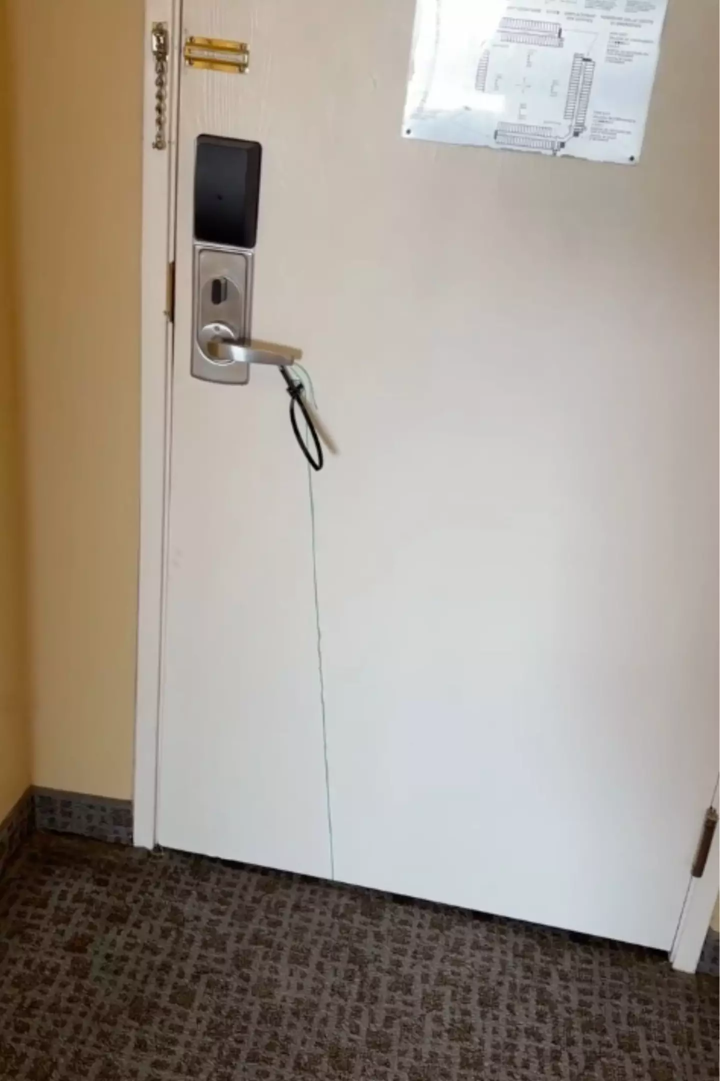 Magnets, string and cable ties were utilised. (Facebook/RyanTricksTV