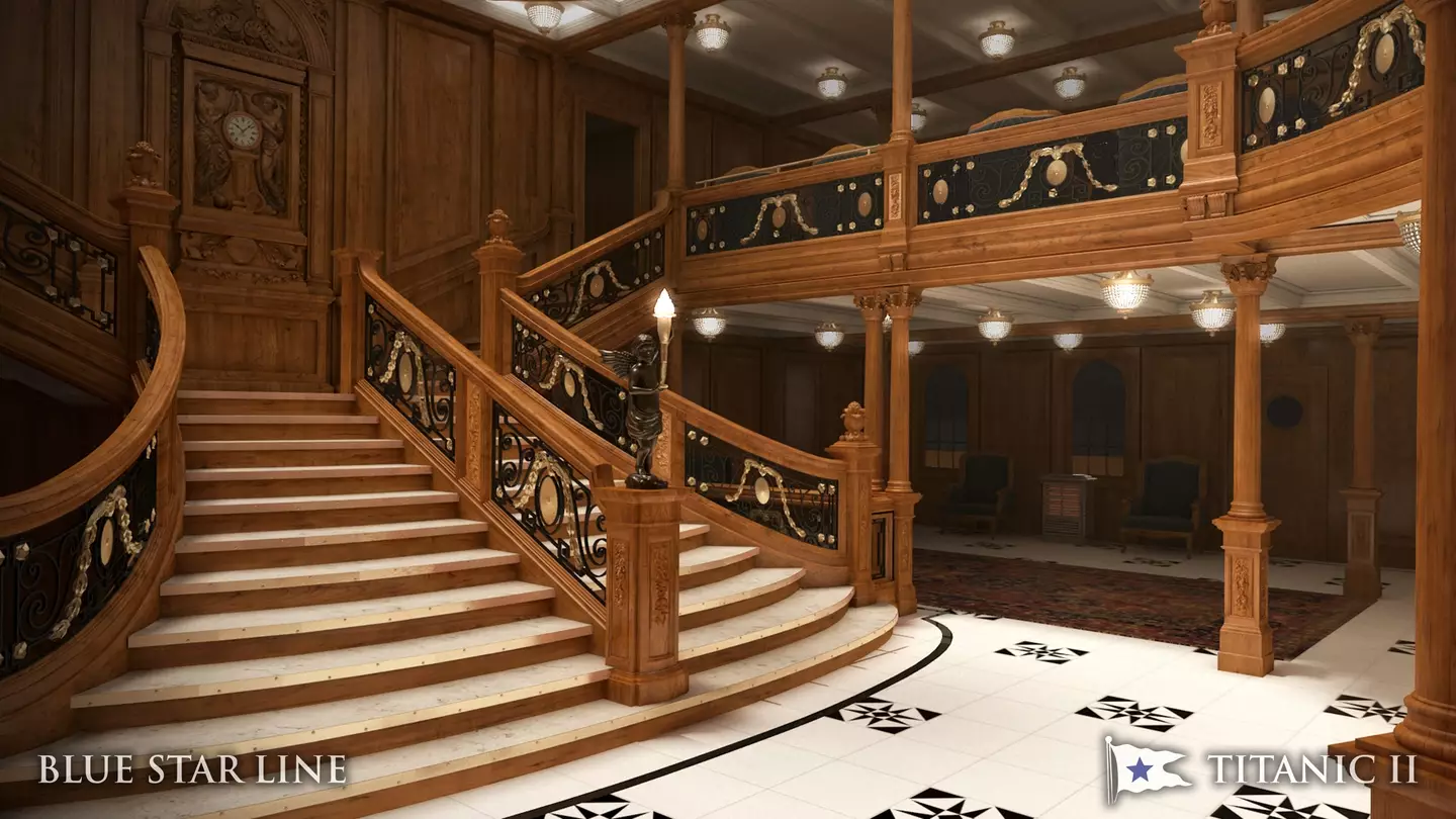 The Titanic II plans even feature a grand staircase.