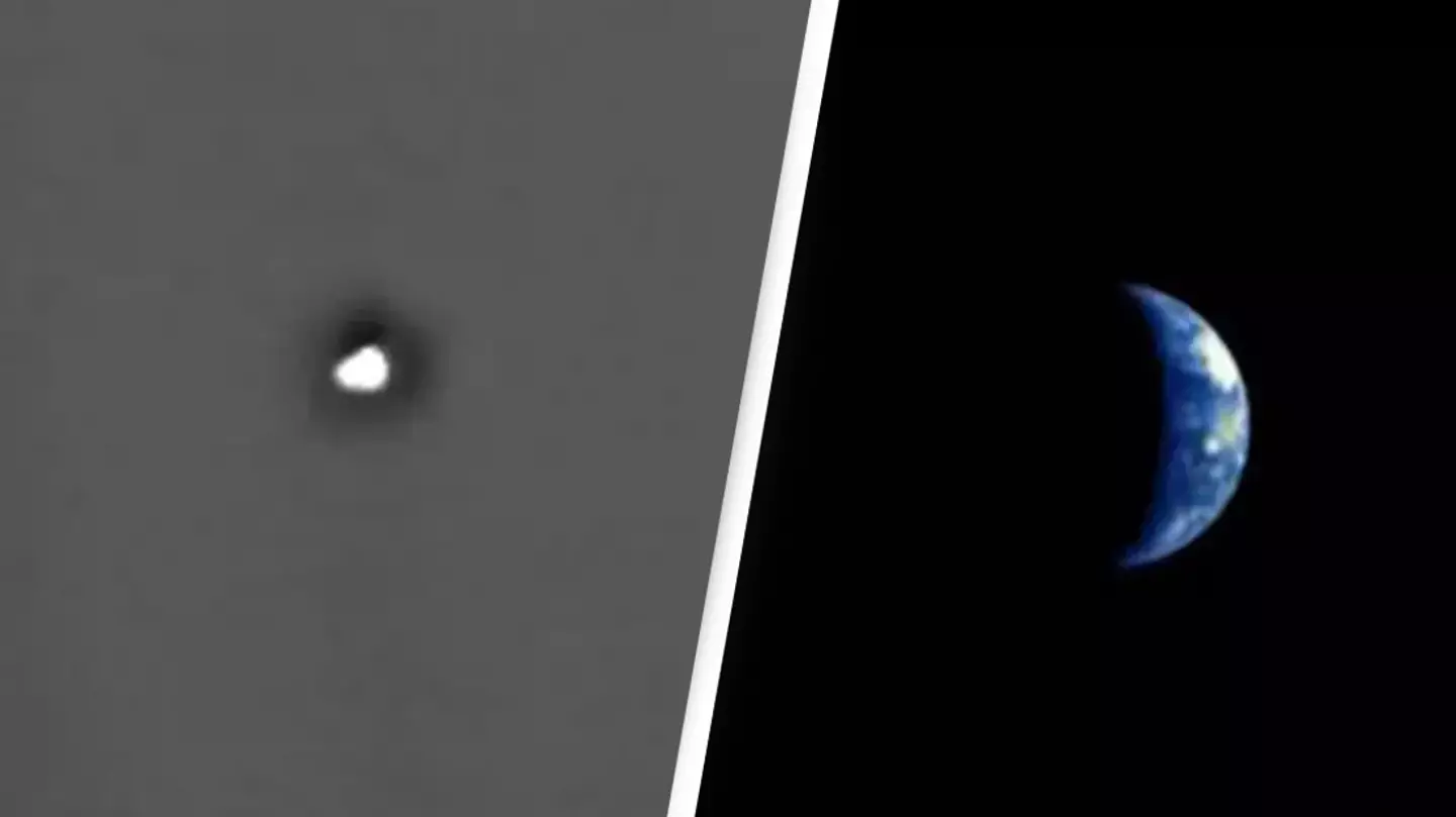 Orbiter takes rare picture of Earth 180,000,000 miles away on Mars