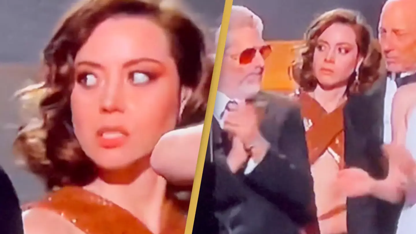 People spot moment Aubrey Plaza ‘loses it’ during White Lotus win at SAG Awards