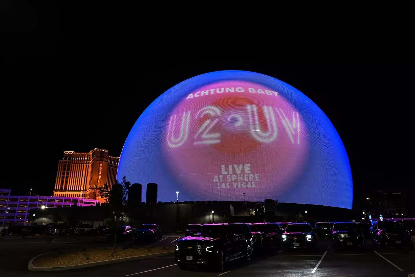 There are said to be a million LED lights on the outside of the Las Vegas Sphere.