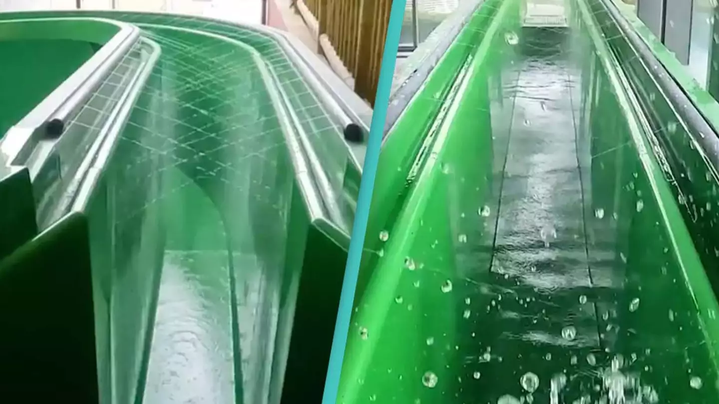 People share their massive concerns after seeing how world's first stand-up waterslide works