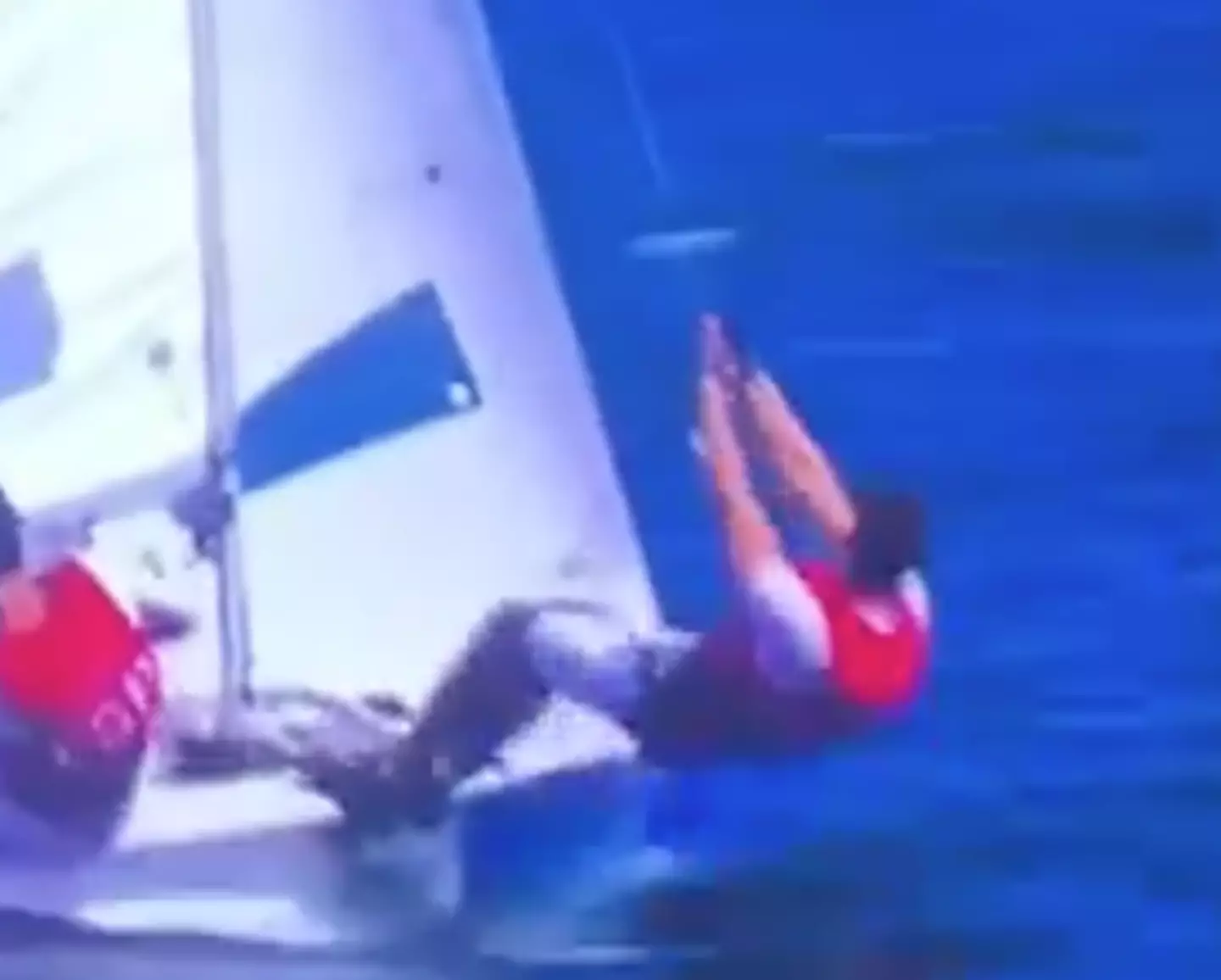 The sailor thrust his hips back and forth along the water. (X)