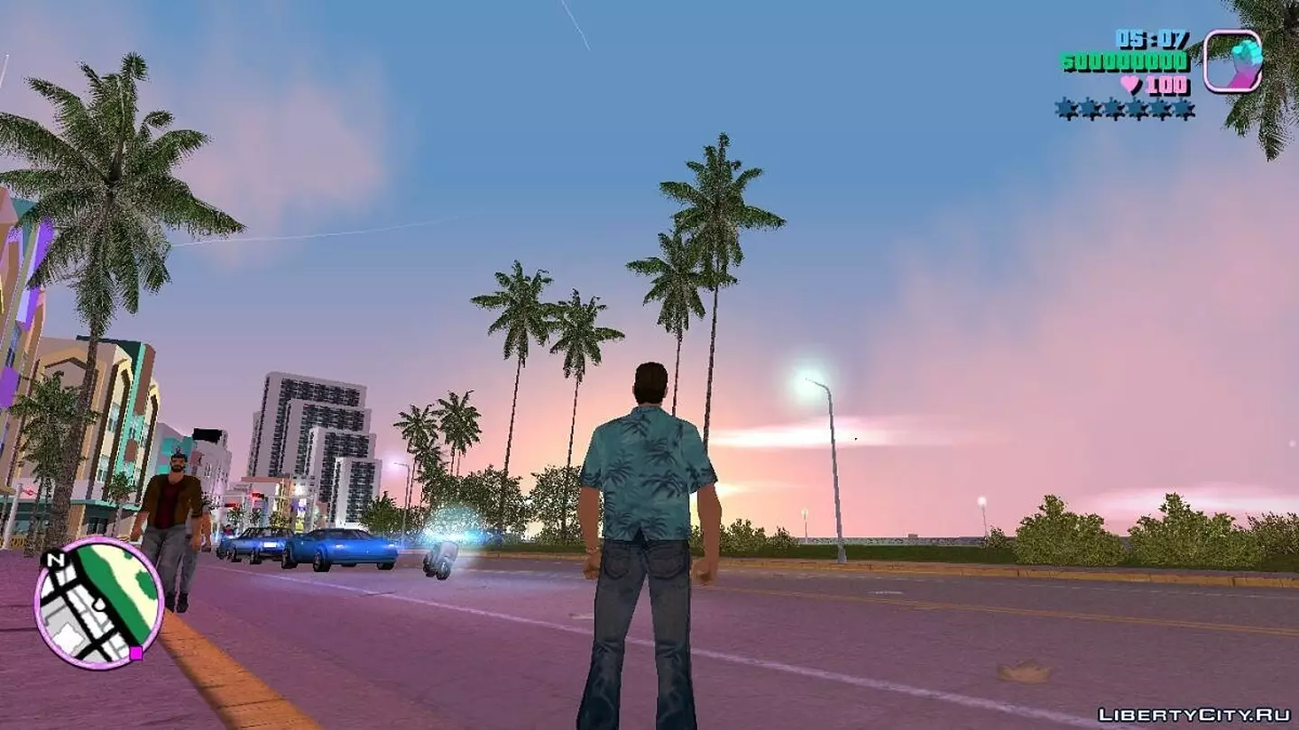 A still from GTA: Vice City, see the resemblance?