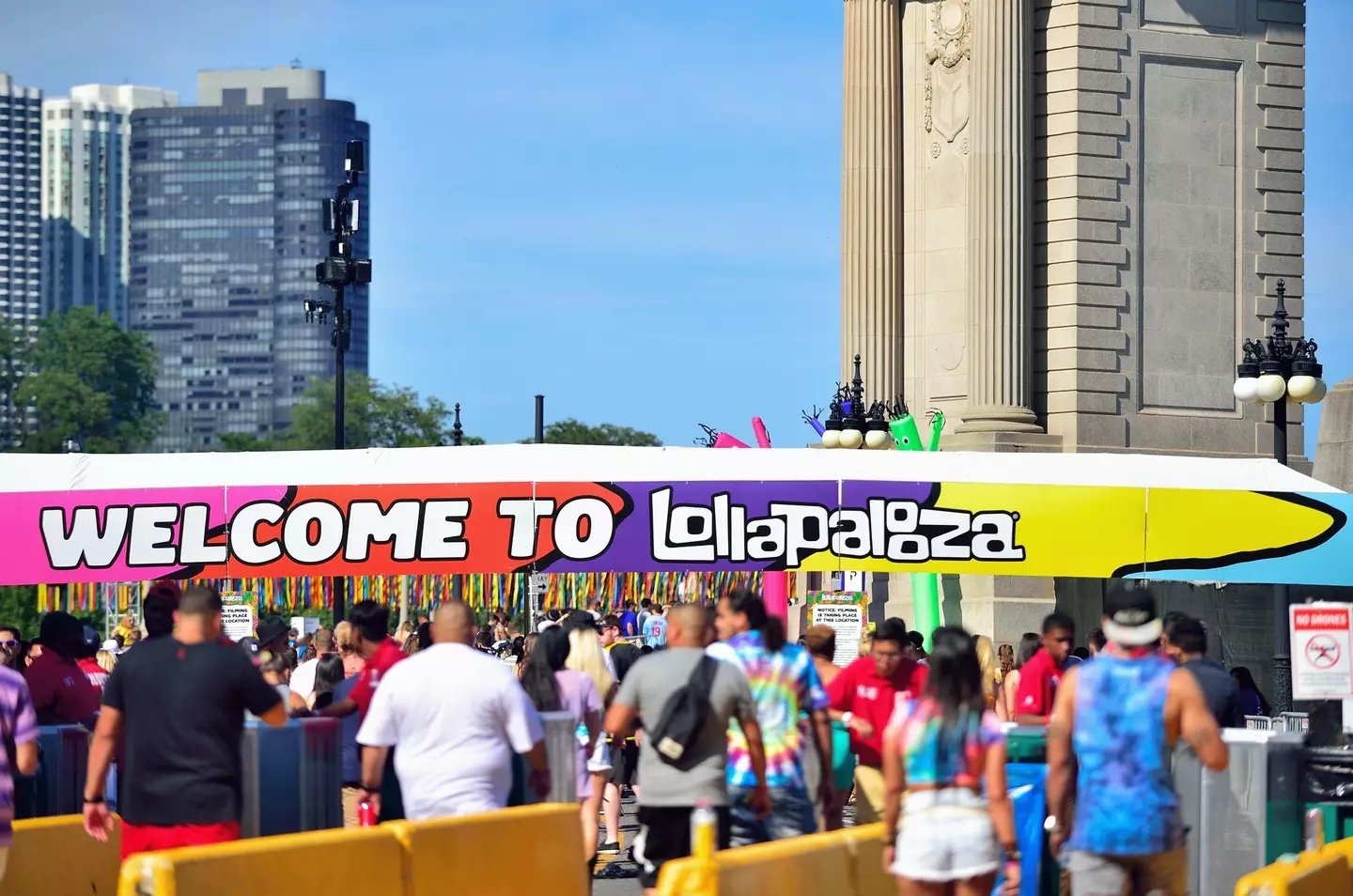 The false mass shooting threat was allegedly called in at Lollapalooza in Chicago.