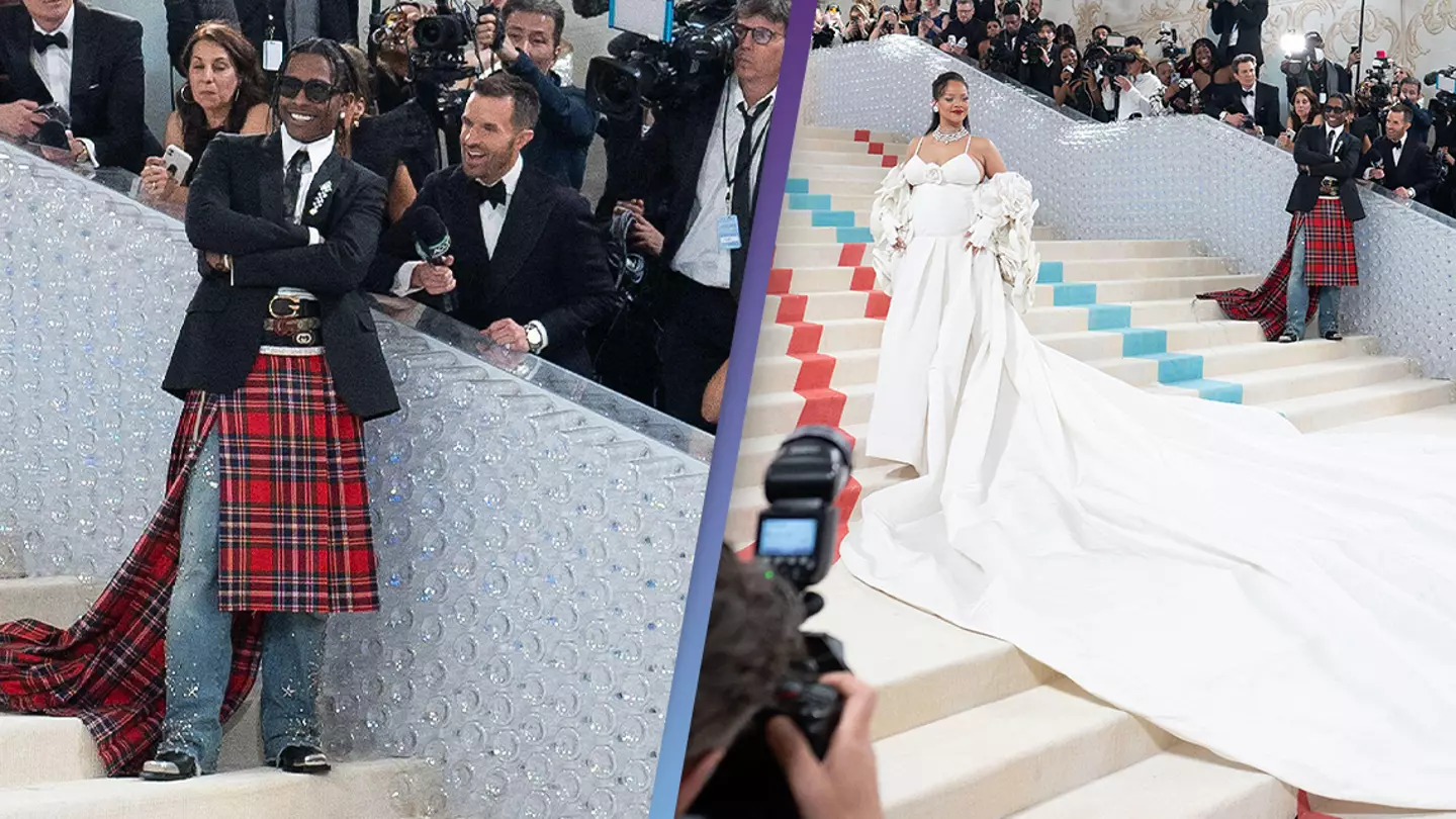 A$AP Rocky had an epic reaction to Rihanna walking the Met Gala red carpet