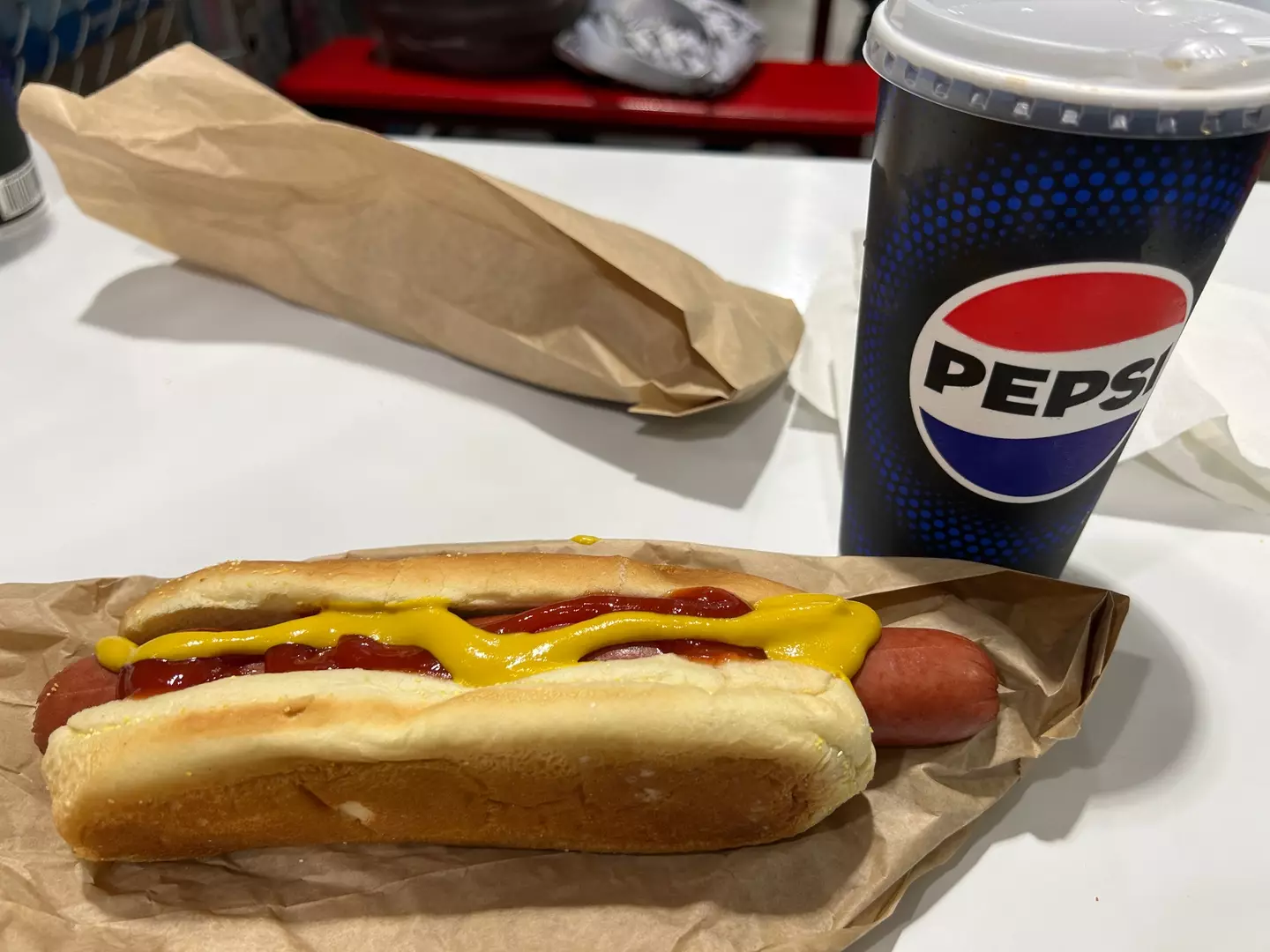 A Costco hotdog combo meal. (Lindsey Nicholson/UCG/Universal Images Group via Getty Images)