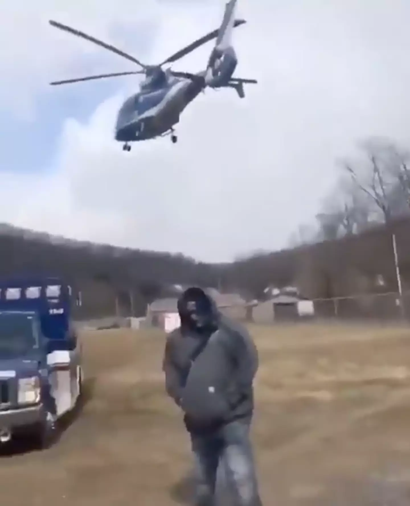 The chopper experiences a perfect camera illusion.