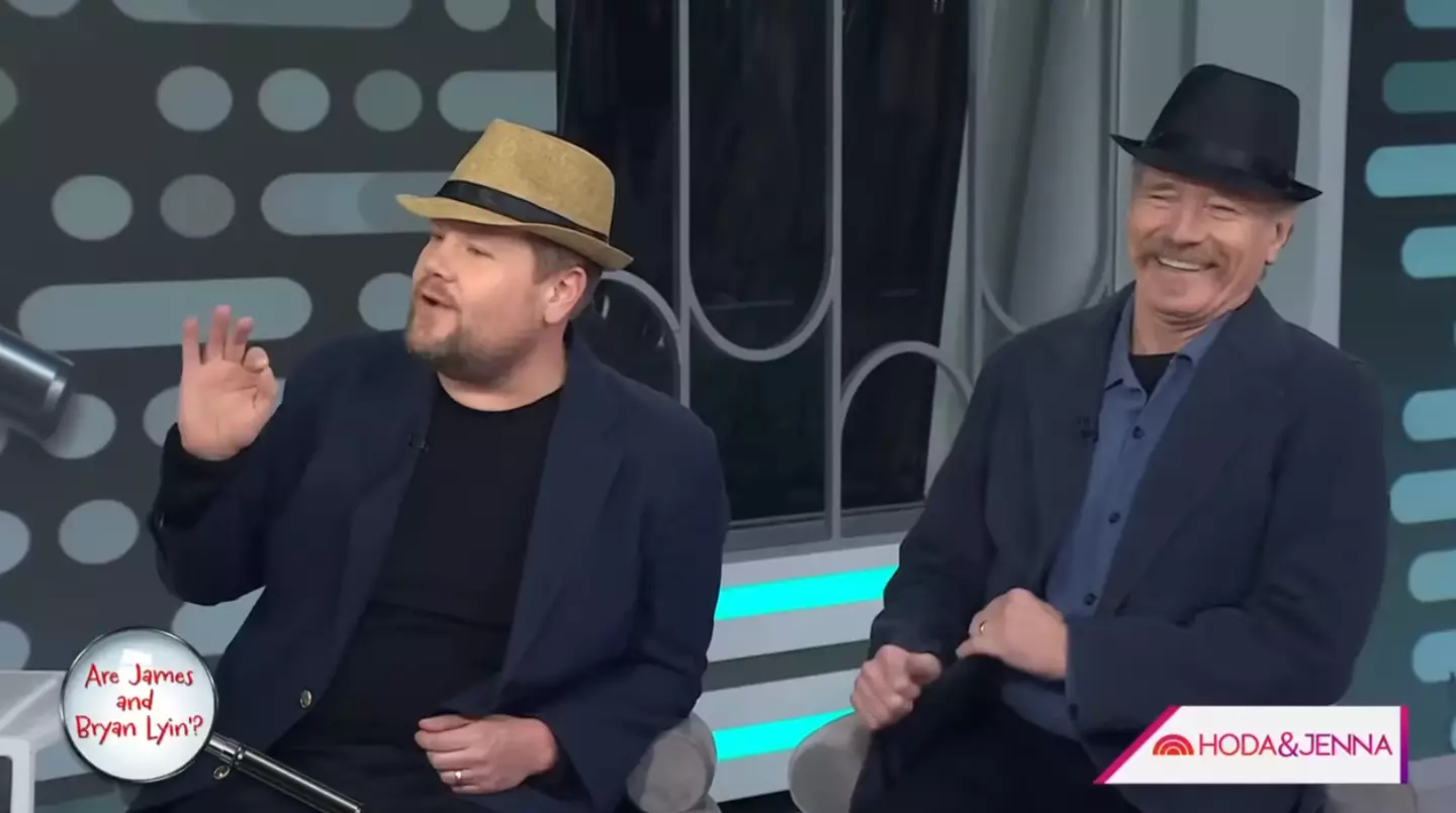 James Corden and Bryan Cranston's first meeting was pretty awkward.