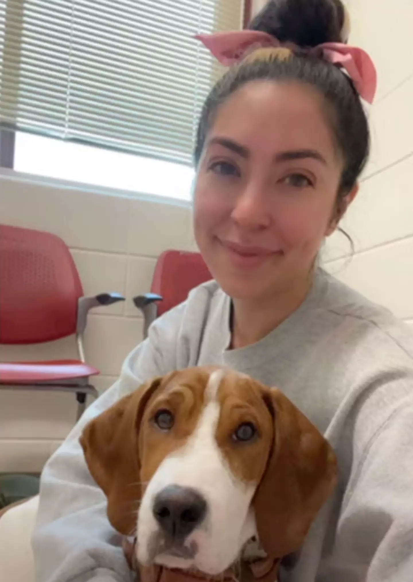 Kristie Pereira with Beau. (Fox 5/YouTube)