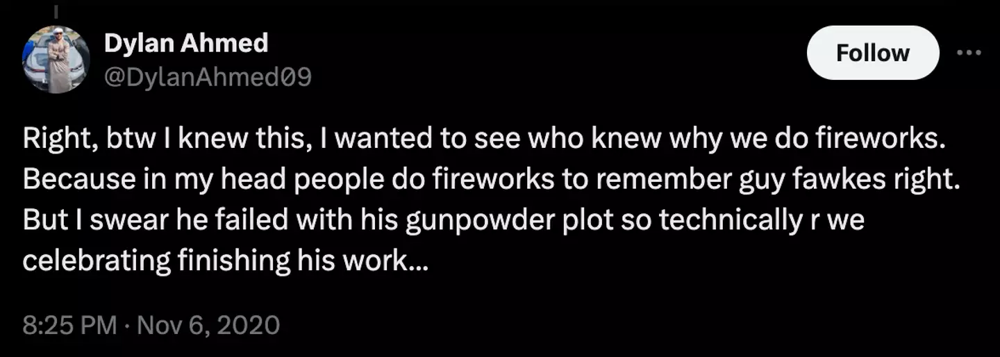 Other people have expressed confusion around the celebration. (X/ @DylanAhmed09)