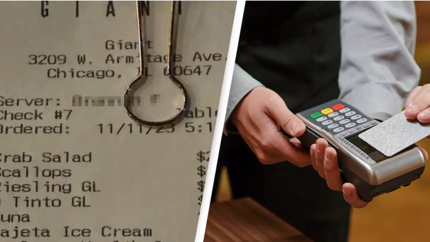 Customer notices employee health insurance itemized on restaurant bill and people are divided