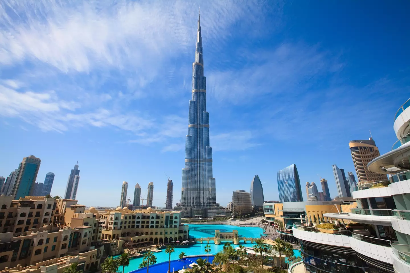 The mountain is twice the height of the Burj Khalifa.