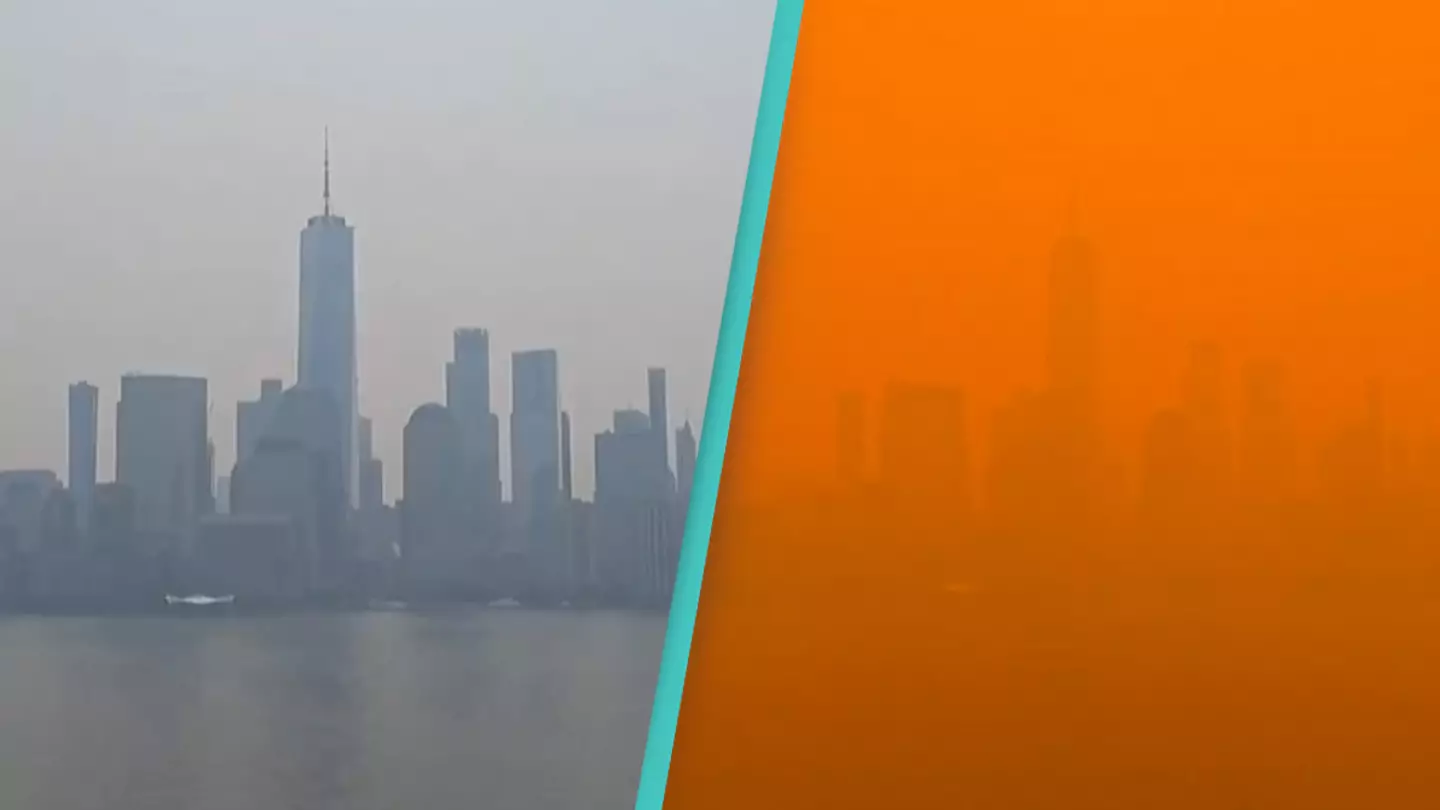Chilling timelapse video shows dramatic change in New York's skyline due to pollution from wildfires
