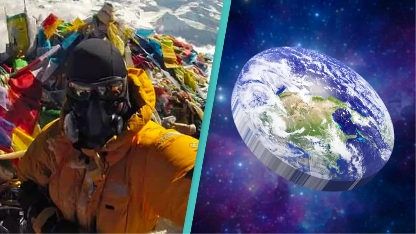 Selfie from top of Mount Everest destroys Flat Earth theory once and for all