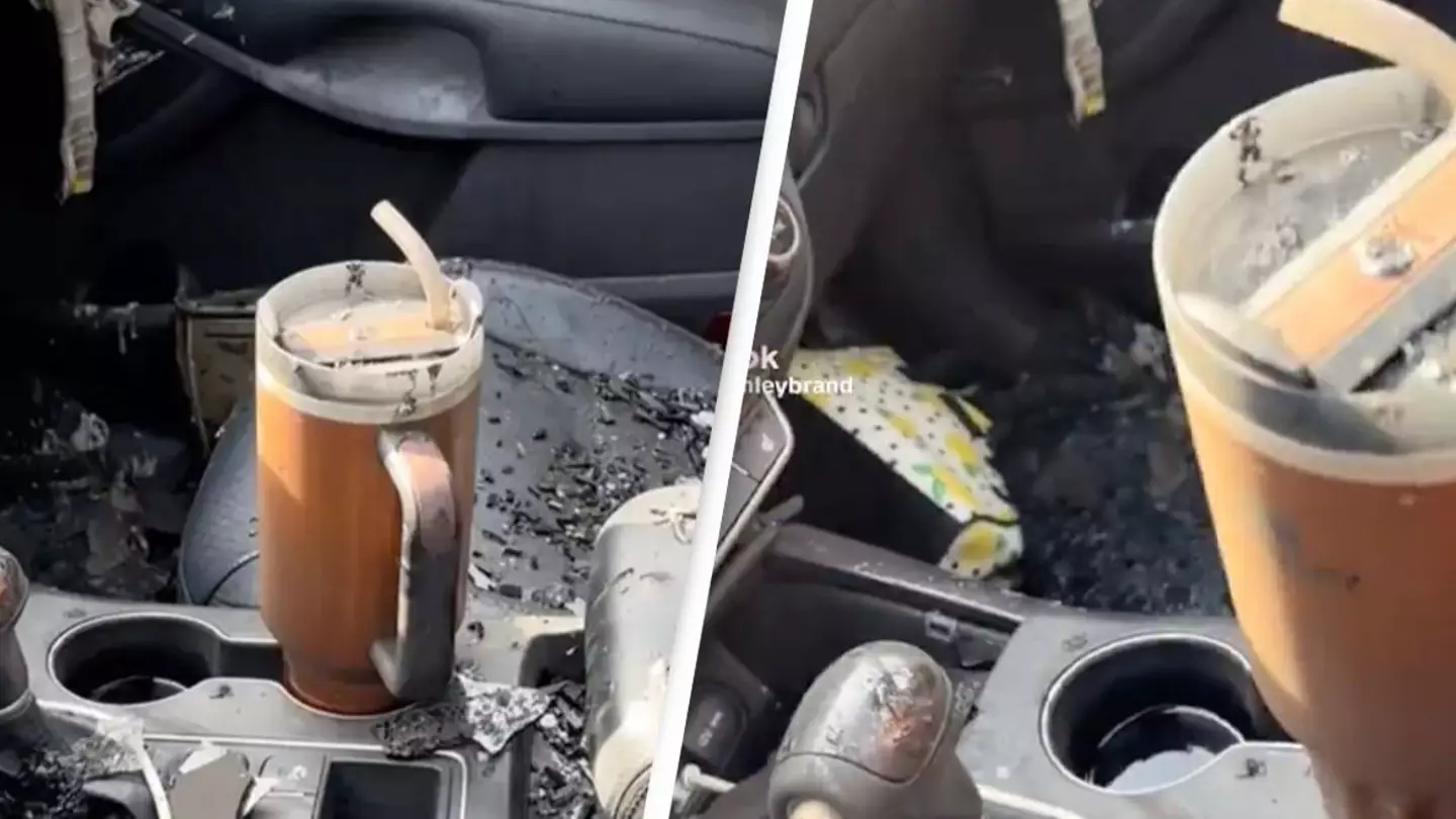 Woman who showed her cup full of ice after being left in burning car gets offered new car by company