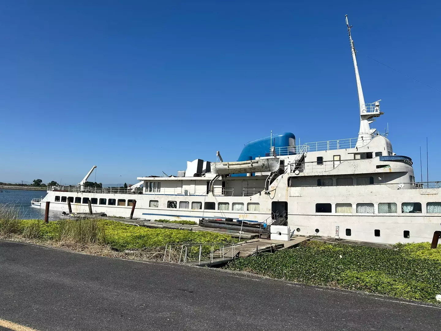 The ship began 'sinking' in May (Twitter/@SJSheriff)