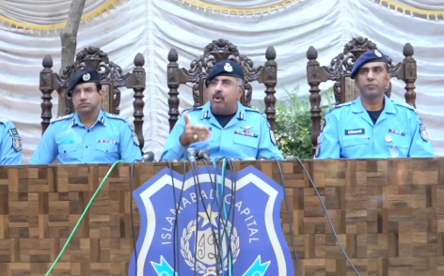 Islamabad Police confirmed the arrest in a news conference (@islamabadpolice/Instagram)