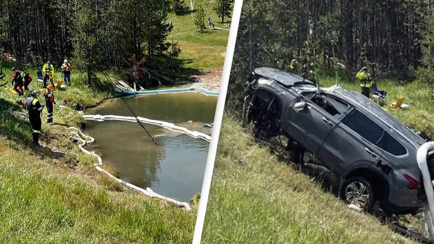 Five tourists hospitalized after crashing into 'hot acidic lake' in Yellowstone