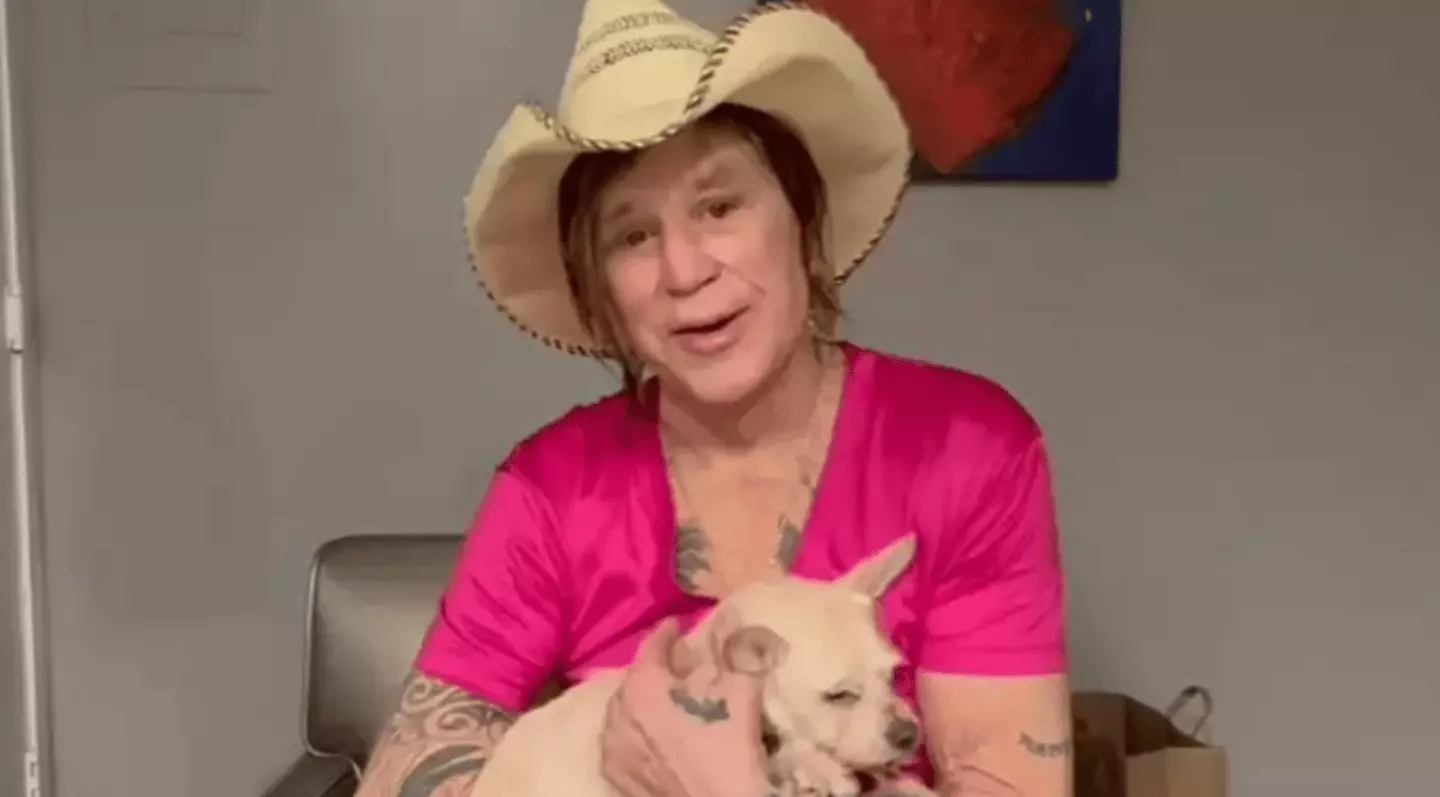 Mickey Rourke has called the fundraiser 'embarrassing' (@mickey_rourke_/Instagram)