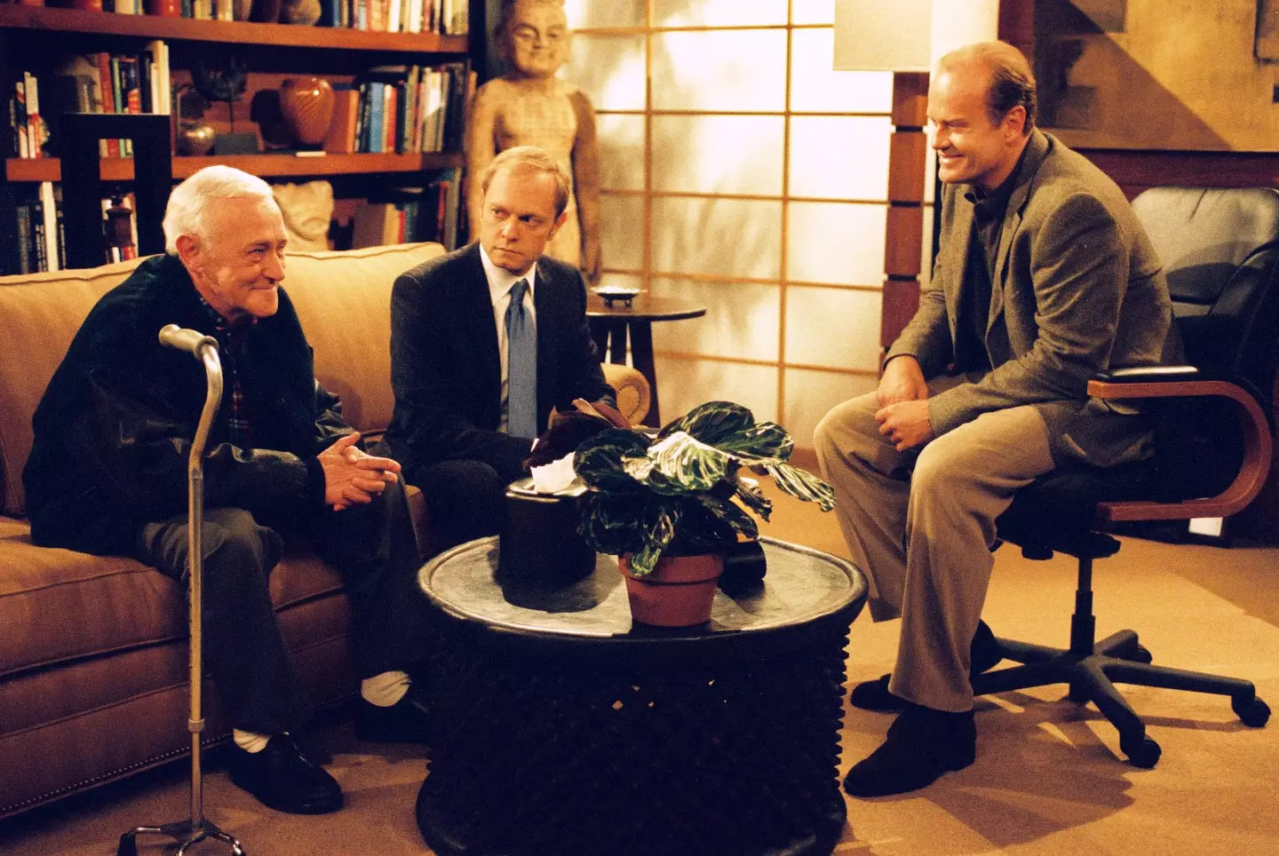 Kelsey Grammer with David Hyde Pierce and John Mahoney.