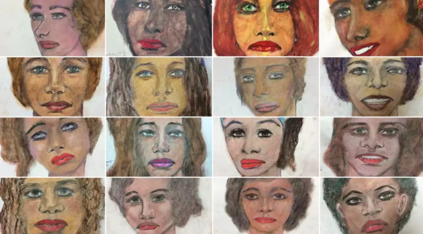 Little drew portraits of his suspected victims (FBI)