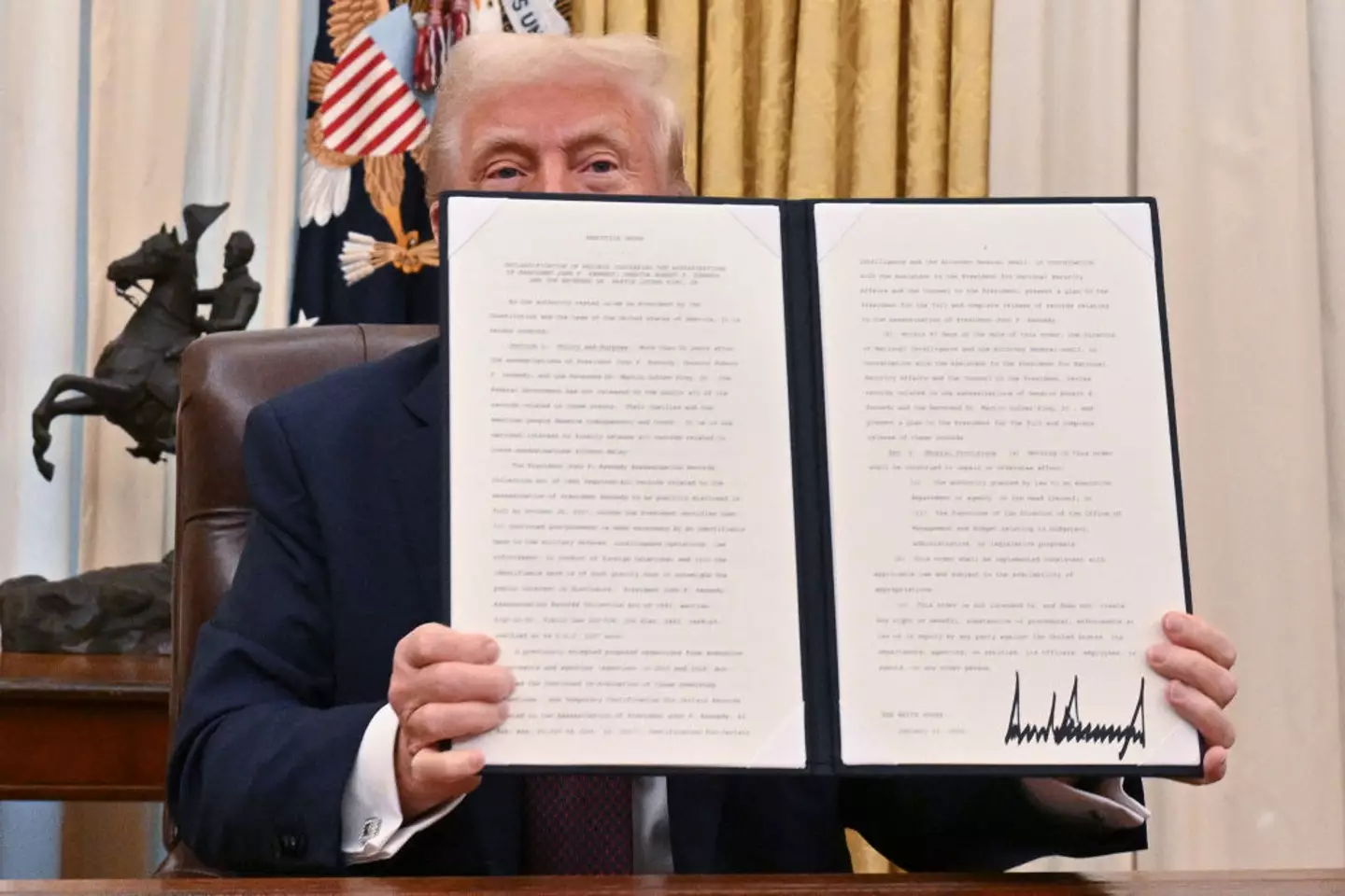Donald Trump signed an executive order to declassify the files (ROBERTO SCHMIDT/AFP via Getty Images)