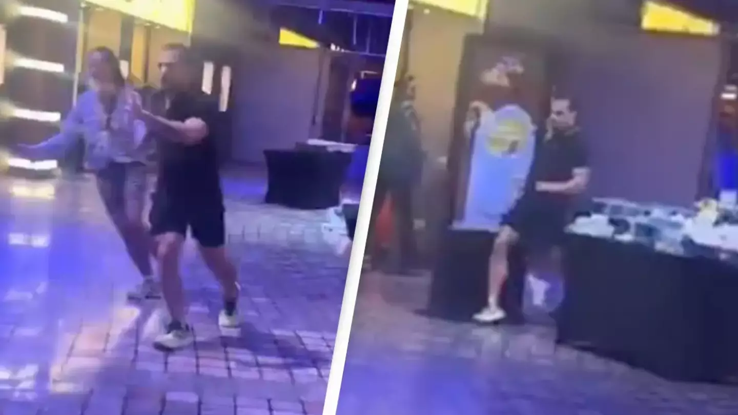 Shocking footage shows chaos inside cruise ship as it 'tilts 45 degrees' in the Atlantic ocean