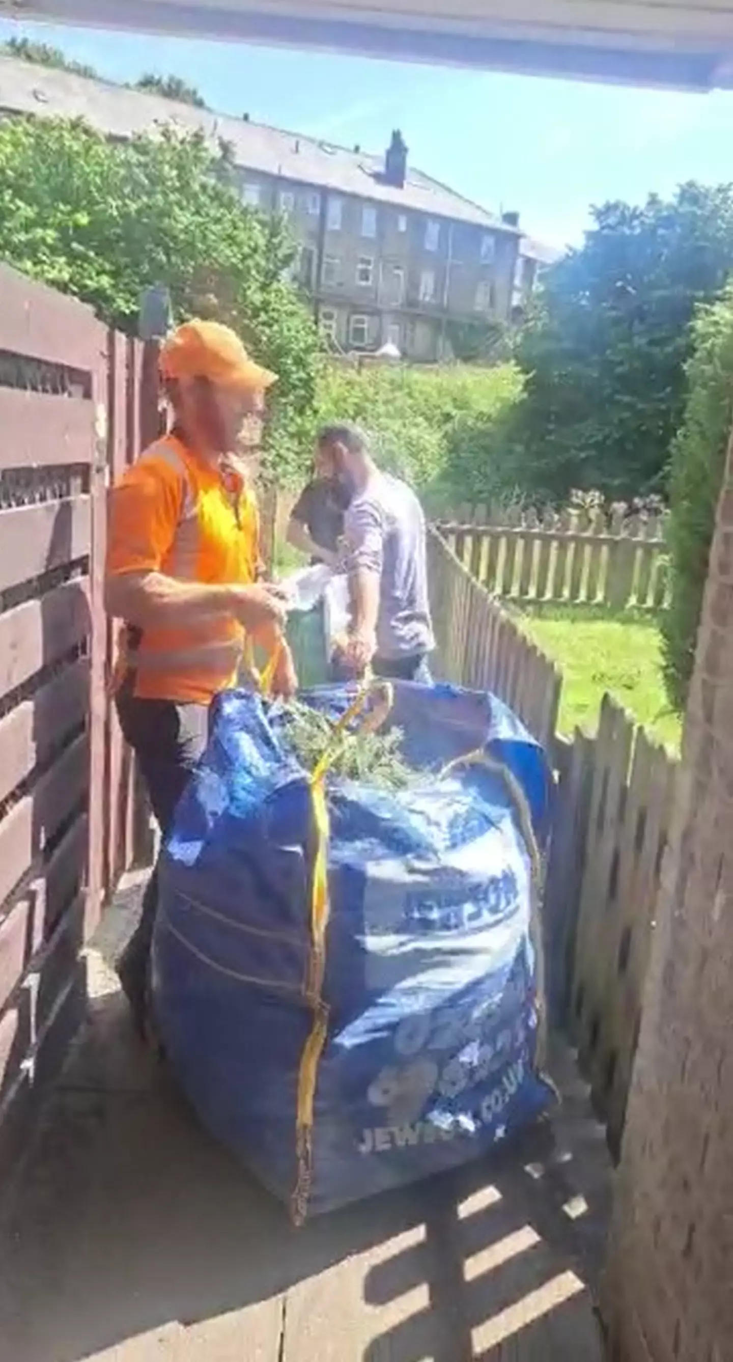 Jamie and his pals delivered the garden waste back to a non-paying customer (Kennedy News)