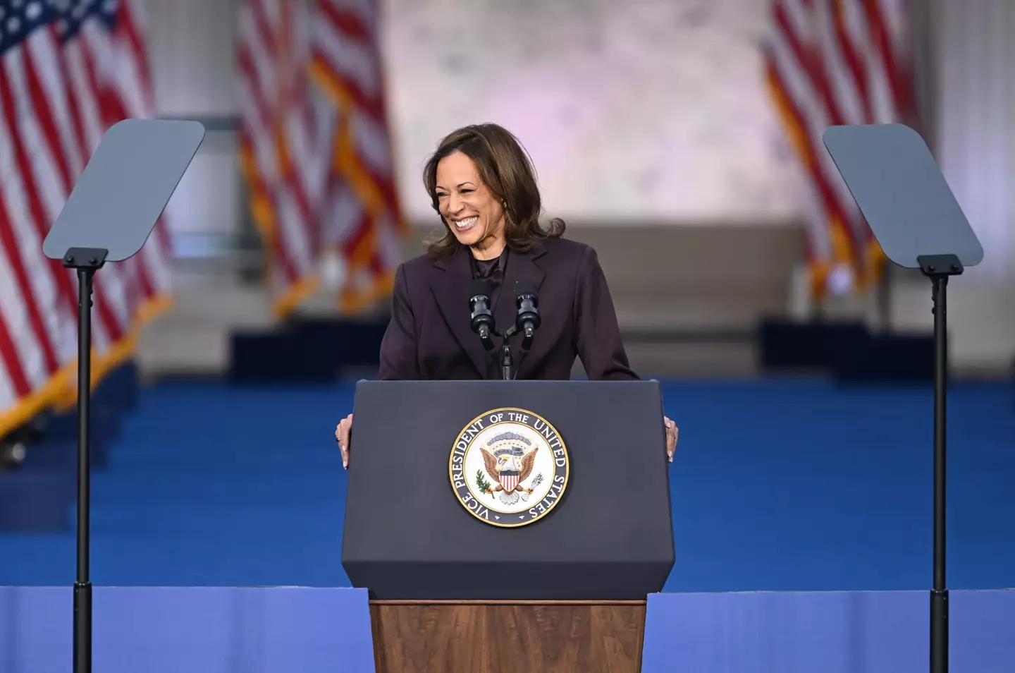 Harris addressed the nation from Howard University. (SAUL LOEB/AFP via Getty Images)
