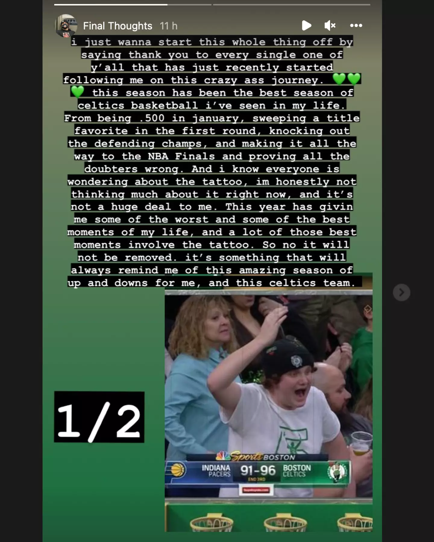 Jack confirmed it wouldn't be removed on social media.