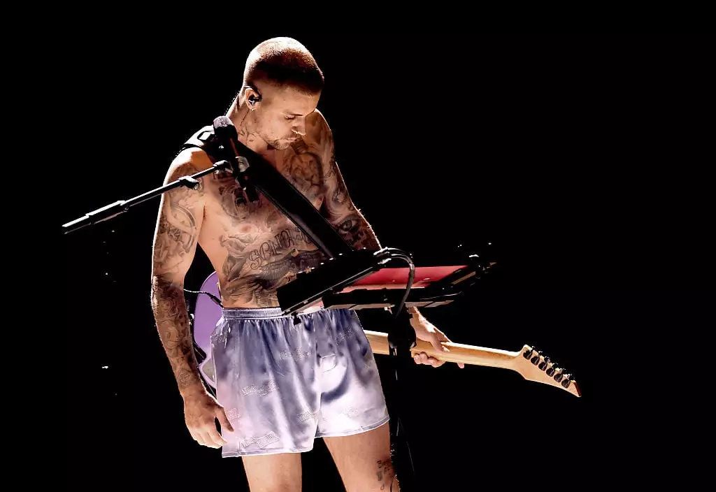Justin Bieber was just in his boxers and socks when he performed at the Grammys (Kevin Winter/Getty Images for The Recording Academy)