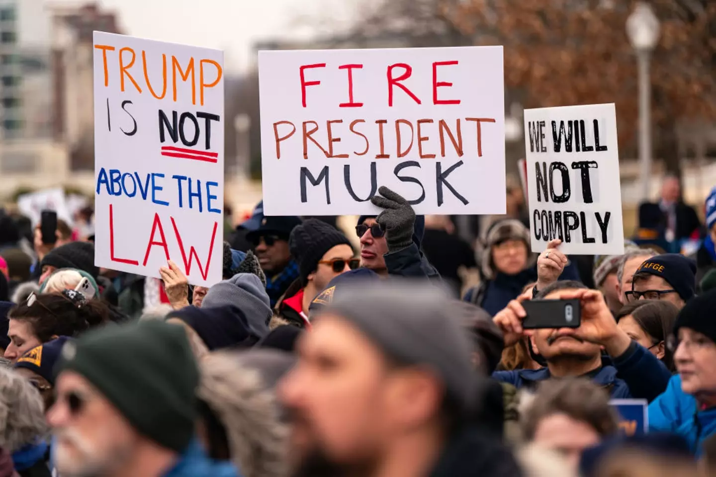 Campaigners argue they didn't 'vote' for Elon Musk as he apparently takes on a key governmental role (Kent Nishimura/Getty Images)