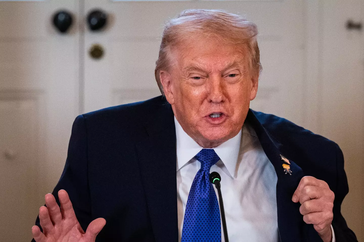 Trump shared his fears that it could cost the US 'trillions of dollars' should the Supreme Court rule against him (Al Drago/Bloomberg via Getty Images)