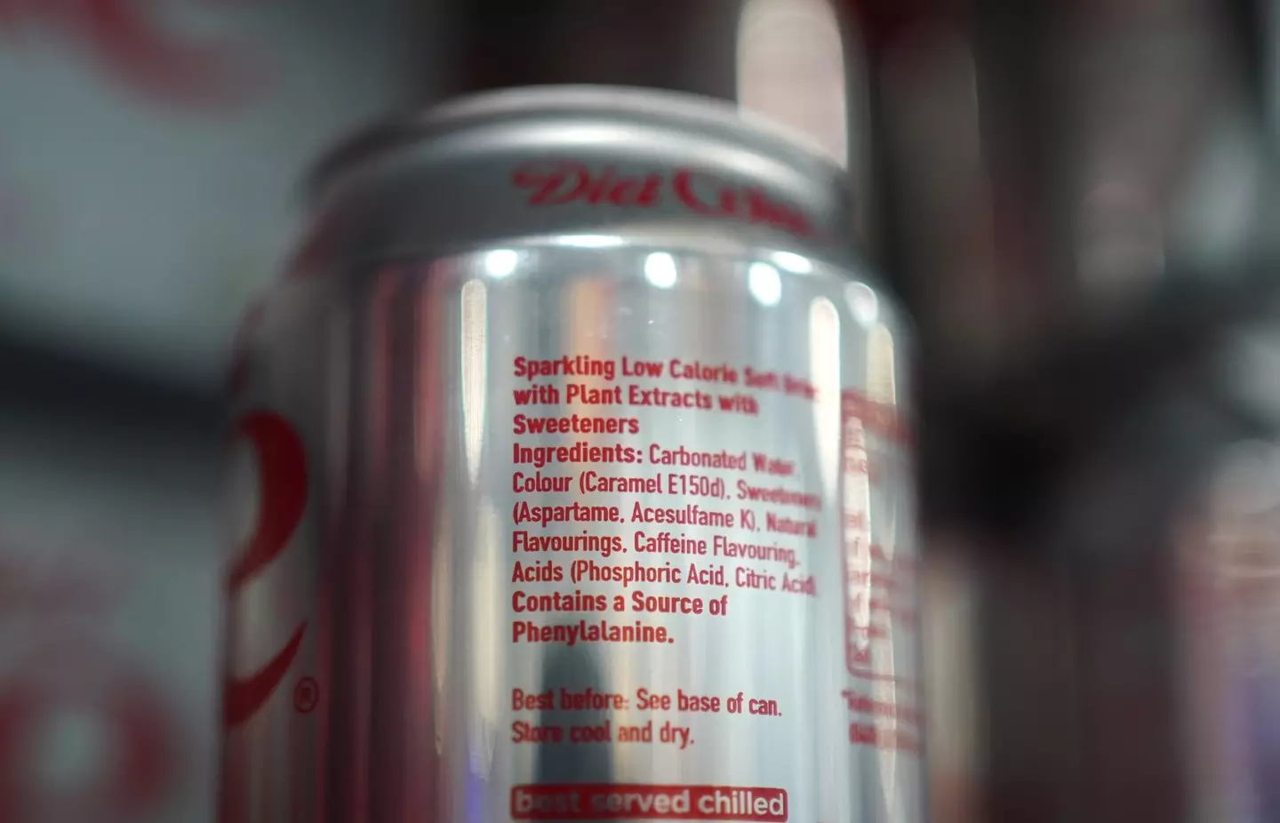 The sweetener is found in Diet Coke.