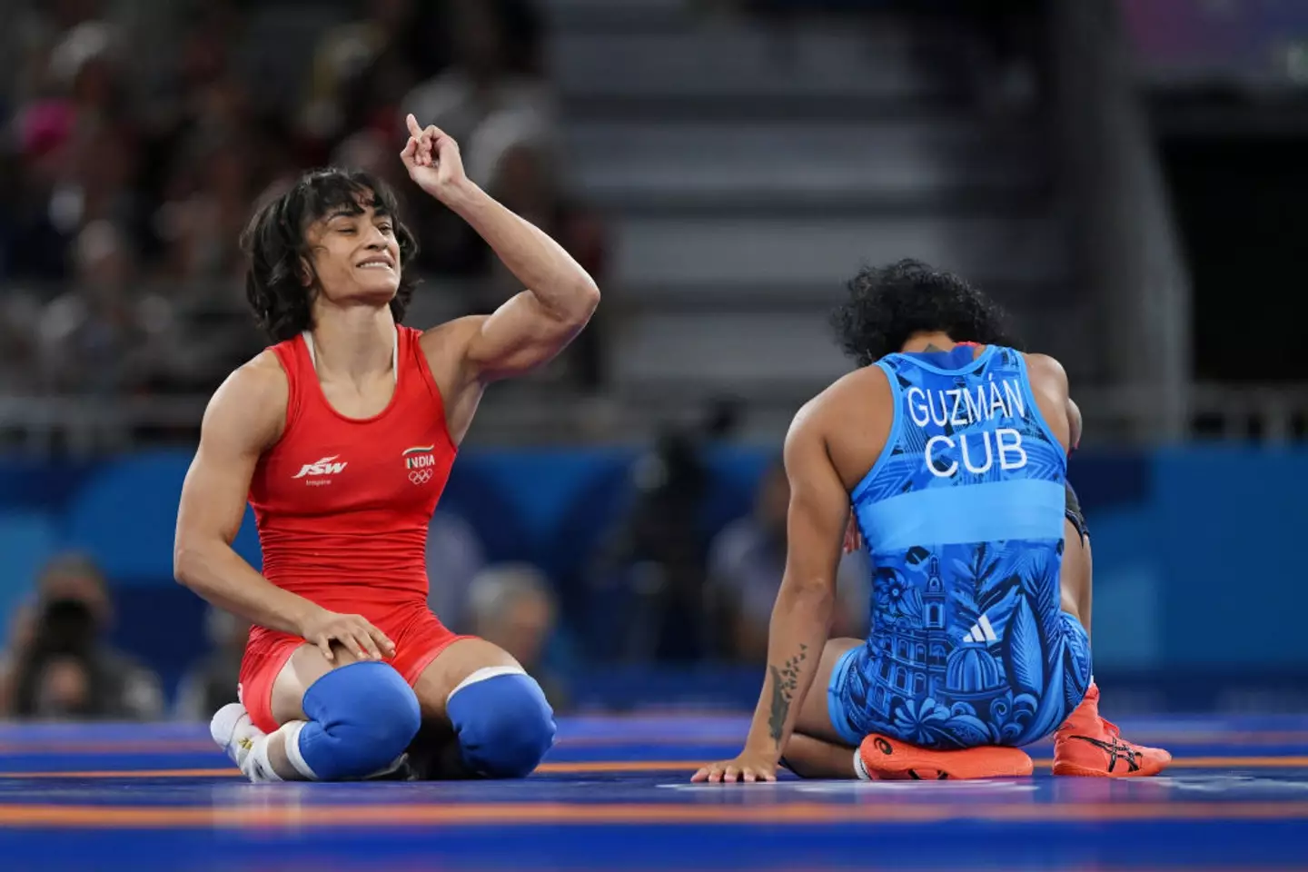 The Indian wrestler has unfortunately been disqualified from the final. (David Ramos/Getty Images)