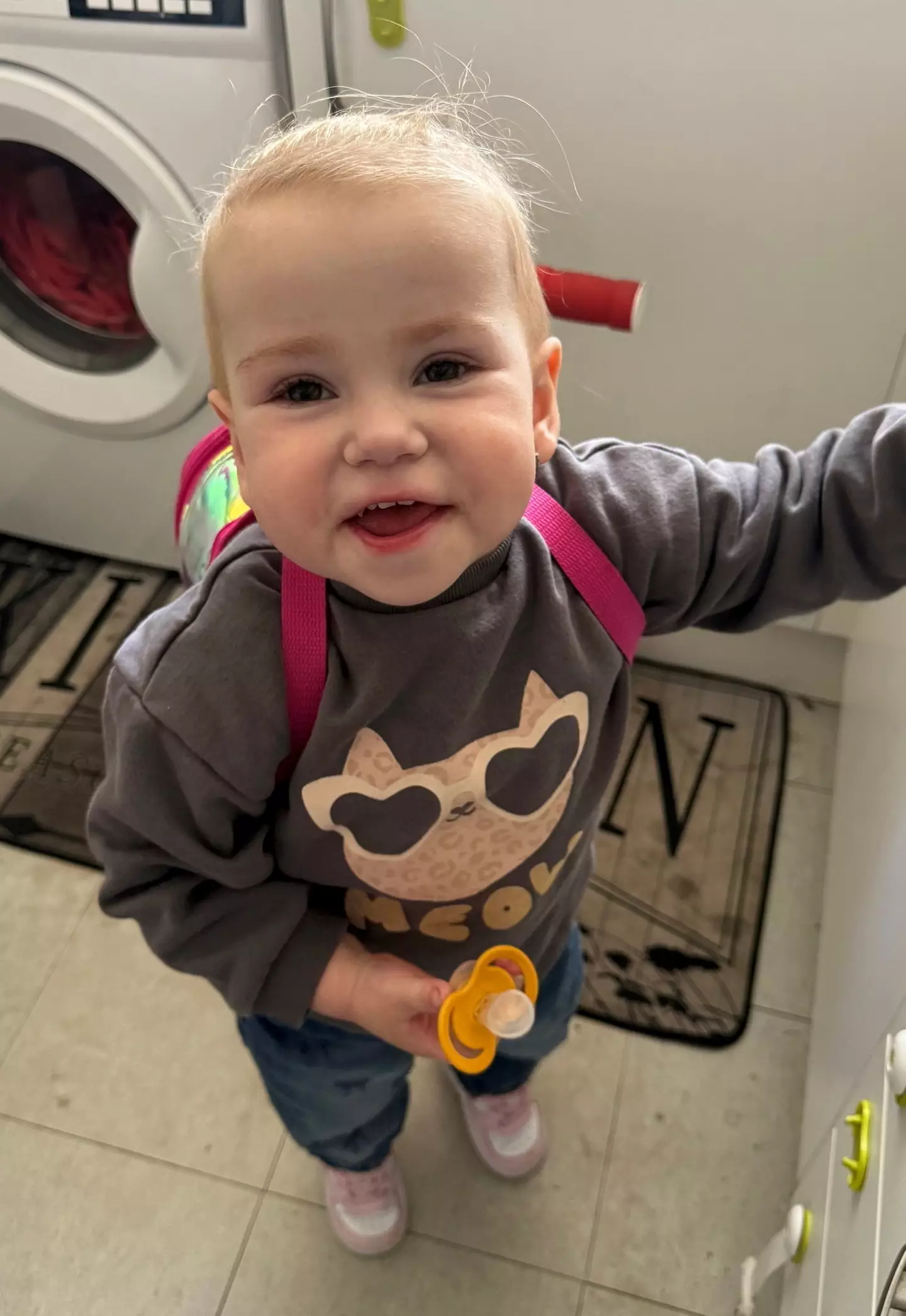 Harleigh's condition is so rare, she is thought to be the only person in the world suffering from it (SWNS)